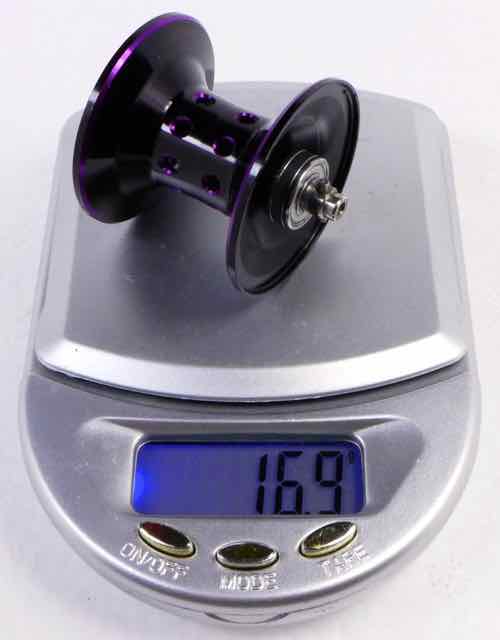 Abu Garcia Revo Ike spool weighs 16.9 grams