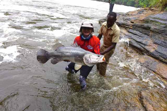 Crankbait caught Nile Perch at Murchison Falls